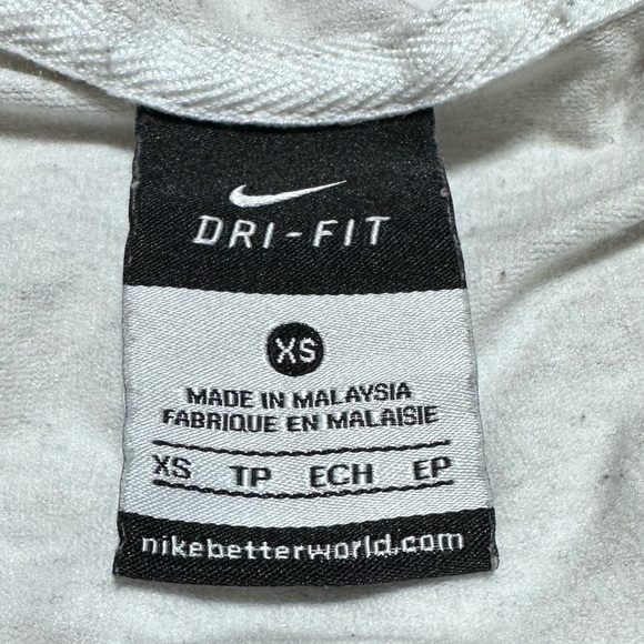 Nike Dri Fit Obsessed Light Gray Sleeveless Half Zip Am Hoodie Size XS - Picture 7 of 10